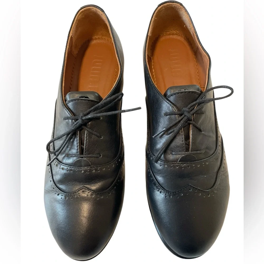 JULIA BO Limehouse Oxford handmade black leather Women, size US 10 EUR 41 NWOB - Picture 6 of 12